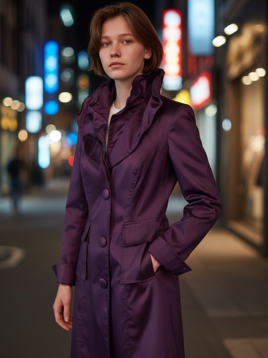 Joseph Ribkoff Jackets & Blazers - 💐NWT💐 Joseph Ribkoff Purple Ruffled Wired Collar Jacket - size 8